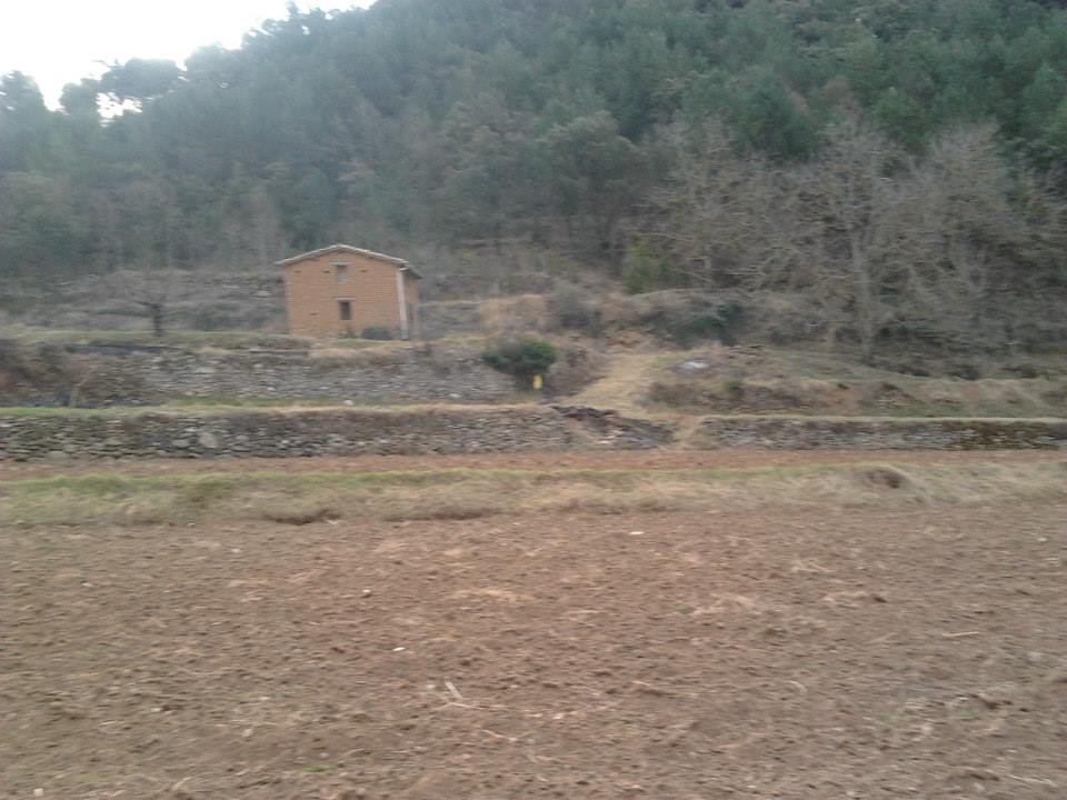 Finca vista desde el lÃ­mite d elo arado y el bosque de ribera