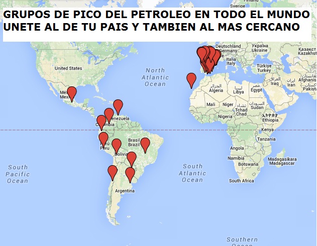 grupos de pico del petroleo en todo el mundo